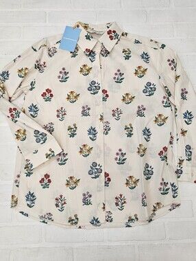 Compania Fantastica Cotton Floral Blouse